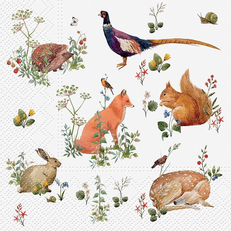 Large Wild Forest Animals Napkins