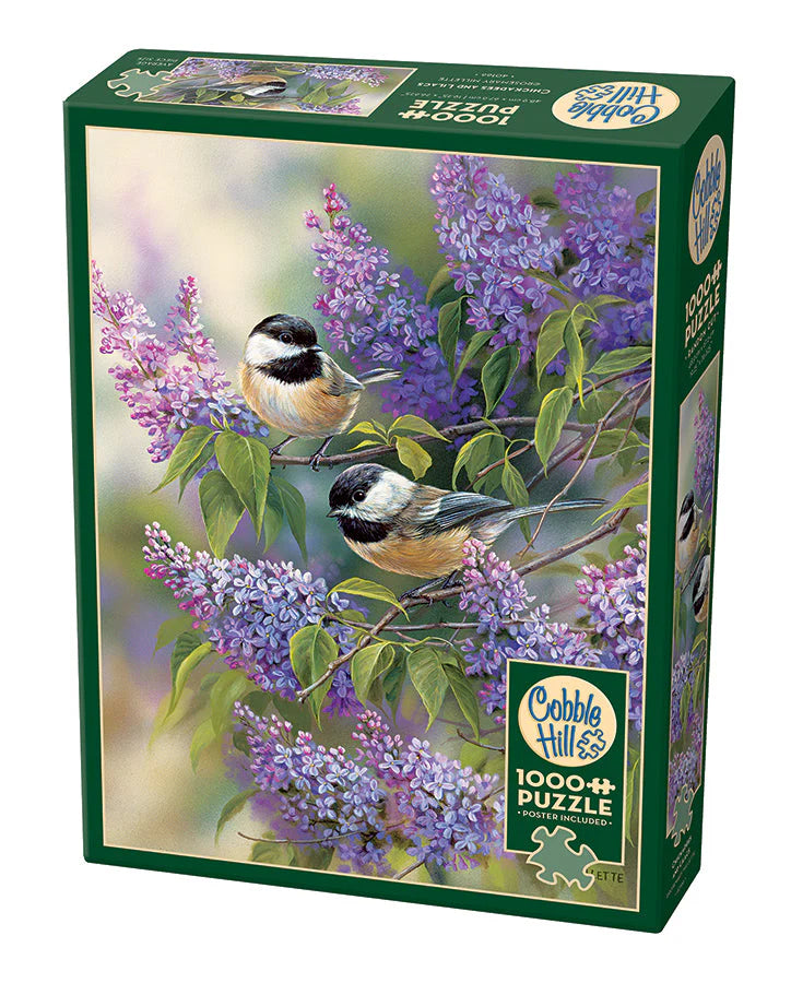 Cobble Hill 1000 pc. Puzzles - Chickadees and Lilacs