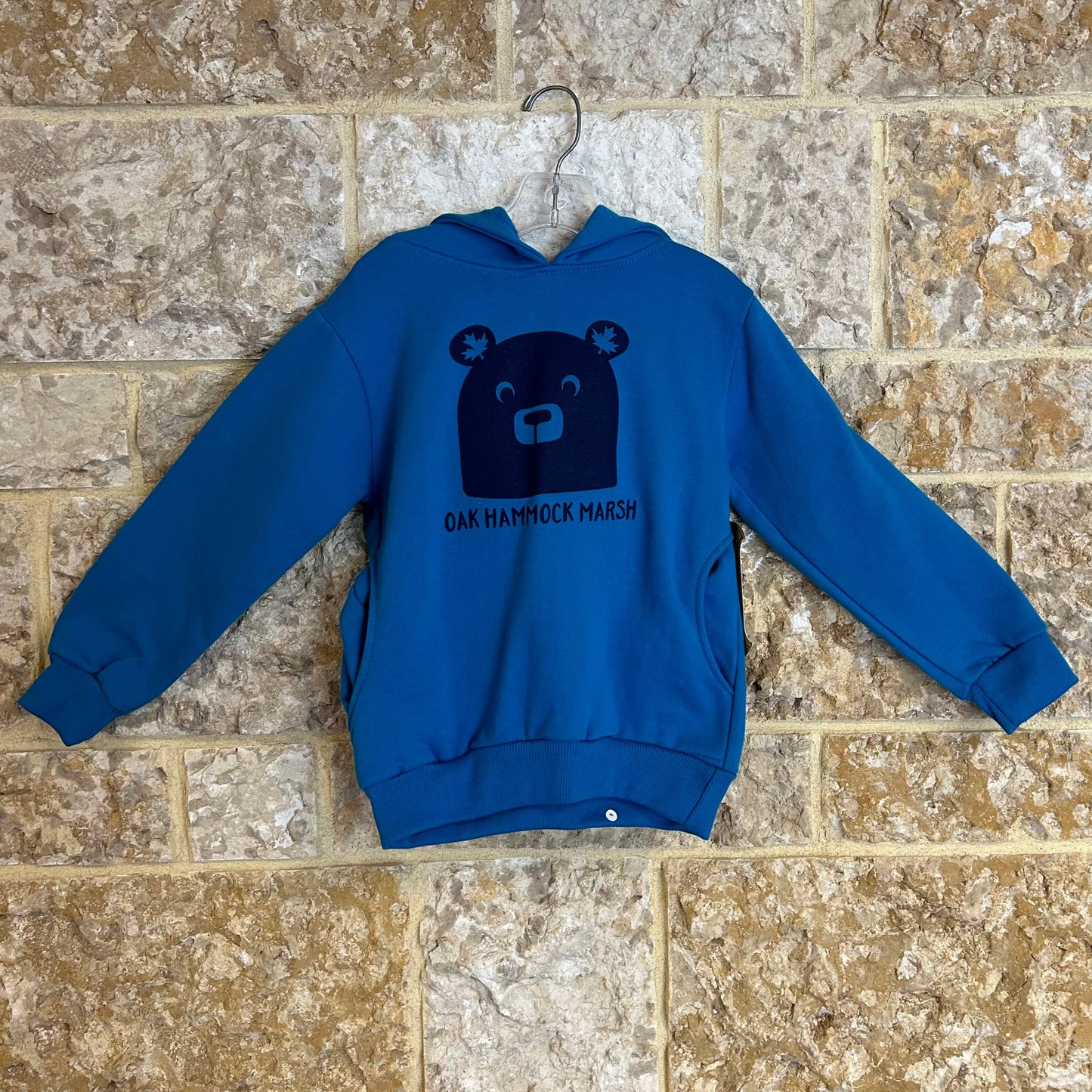 Ohm Bear Leaf Ears Blue Hoodie