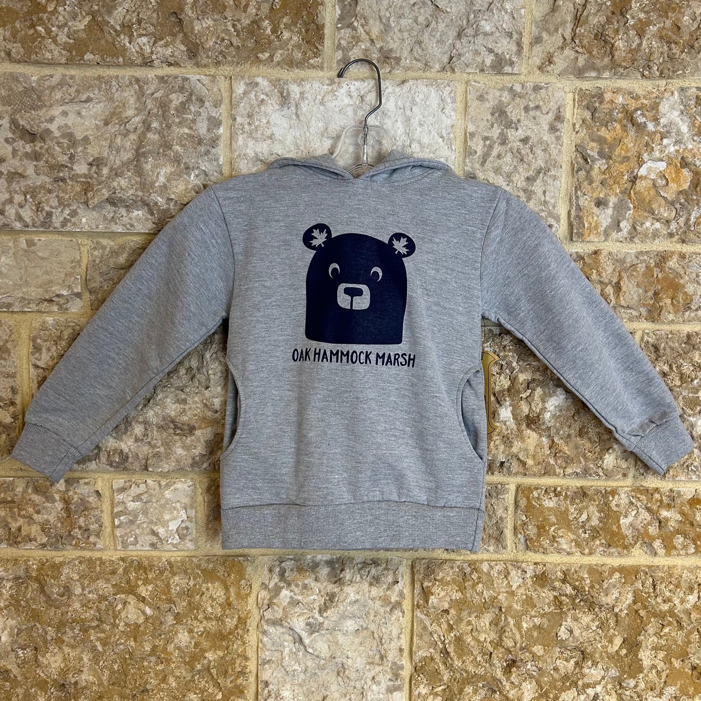 Ohm Bear Leaf Ears Grey Hoodie
