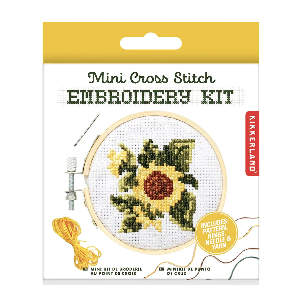 Mini Cross Stitch Embroidery Kit - Sunflower