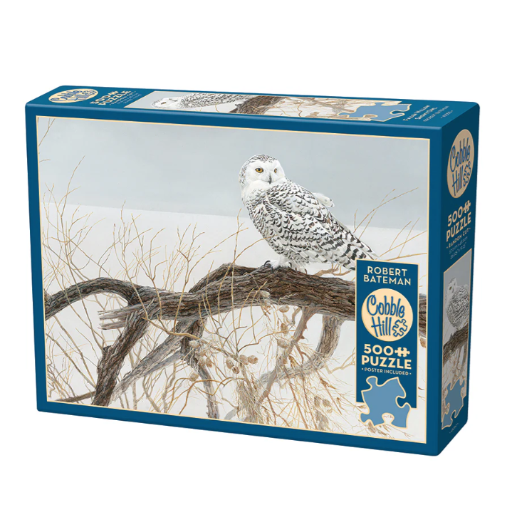 Cobble Hill 500 pc. Puzzle - Fallen Willow Snowy Owl