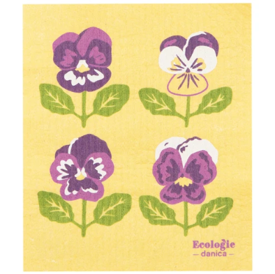 Pansy Swedish Dishcloth
