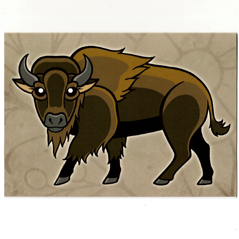 Animal Teachers Greeting Card - Bison - by Justine Proulx