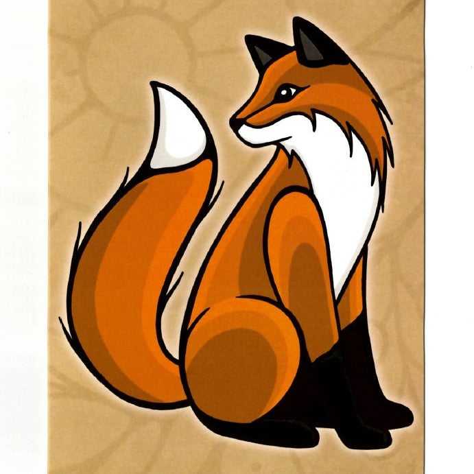 Animal Teachers Greeting Card - Red Fox - by Justine Proulx