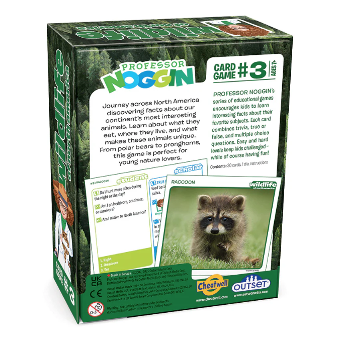 Professor Noggin Card Game - Wildlife of North America