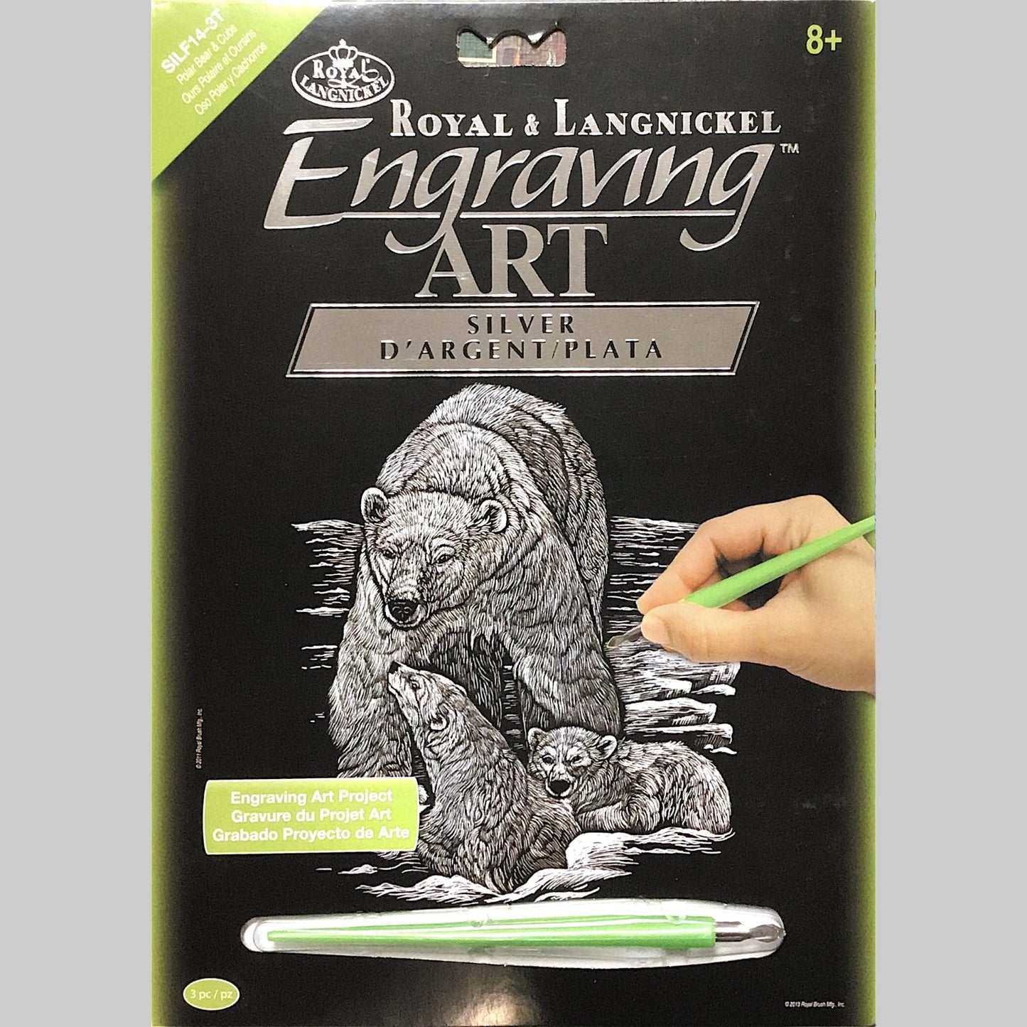 Engraving Art Kit - Polar Bear and Cubs