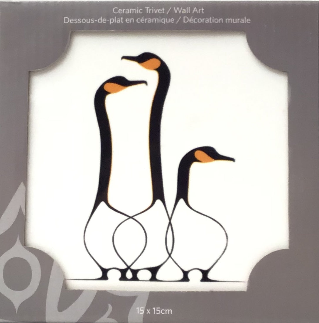 Indigenous Art Ceramic Tile - Friends