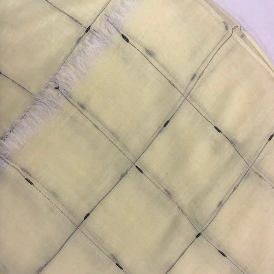 Fashion Scarf with Metallic Thread - Yellow