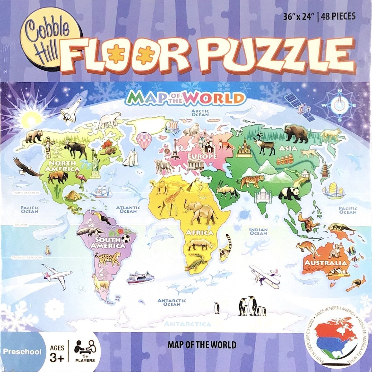 Map of the World Floor Puzzle