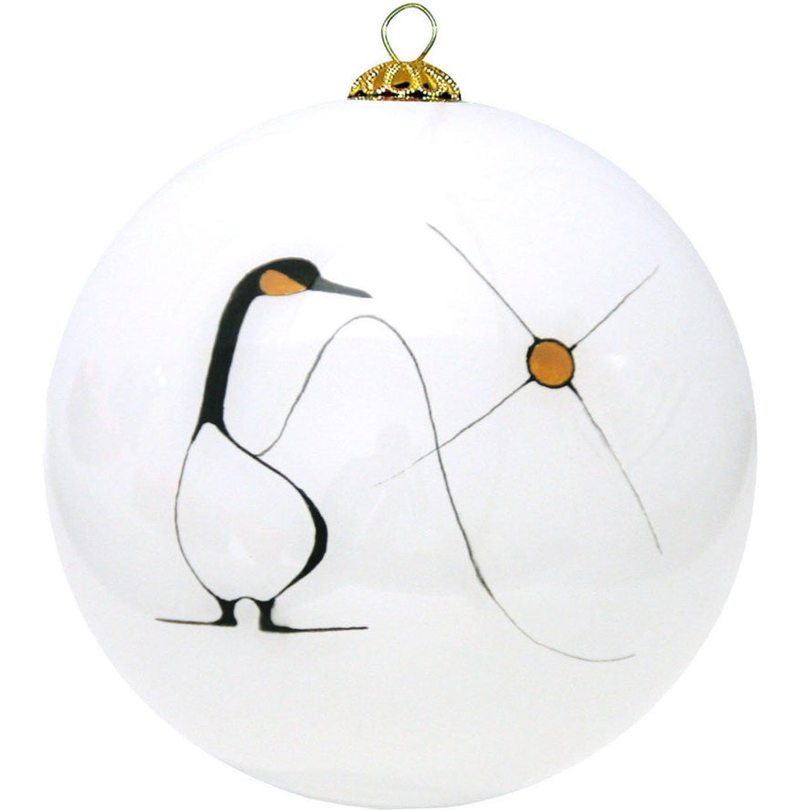 Indigenous Art Glass Ornament - Good Morning