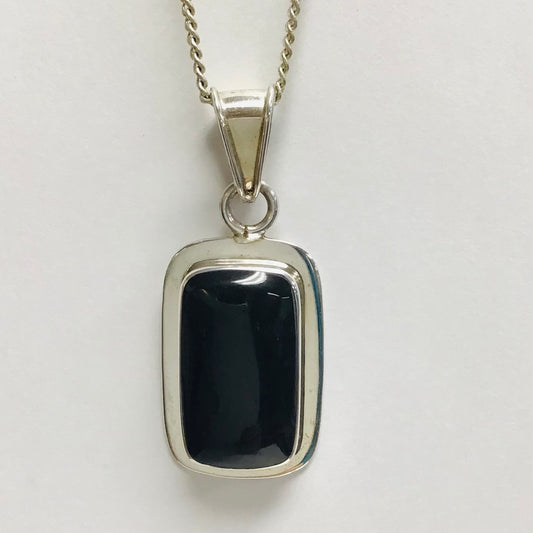 Large 925 Silver Pendants - Black Coral