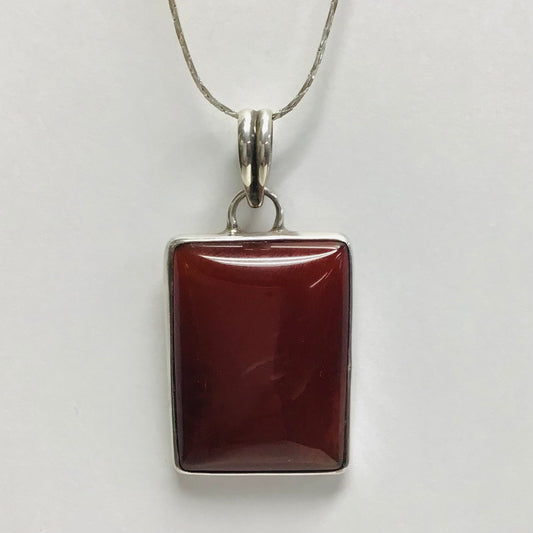 Large 925 Silver Pendants - Red Jasper