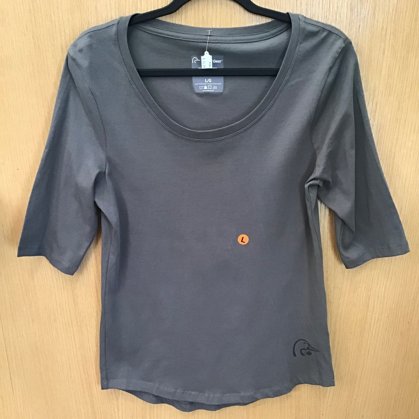 Ducks Unlimited - Ladies 3/4 Sleeve T-Shirt - Grey
