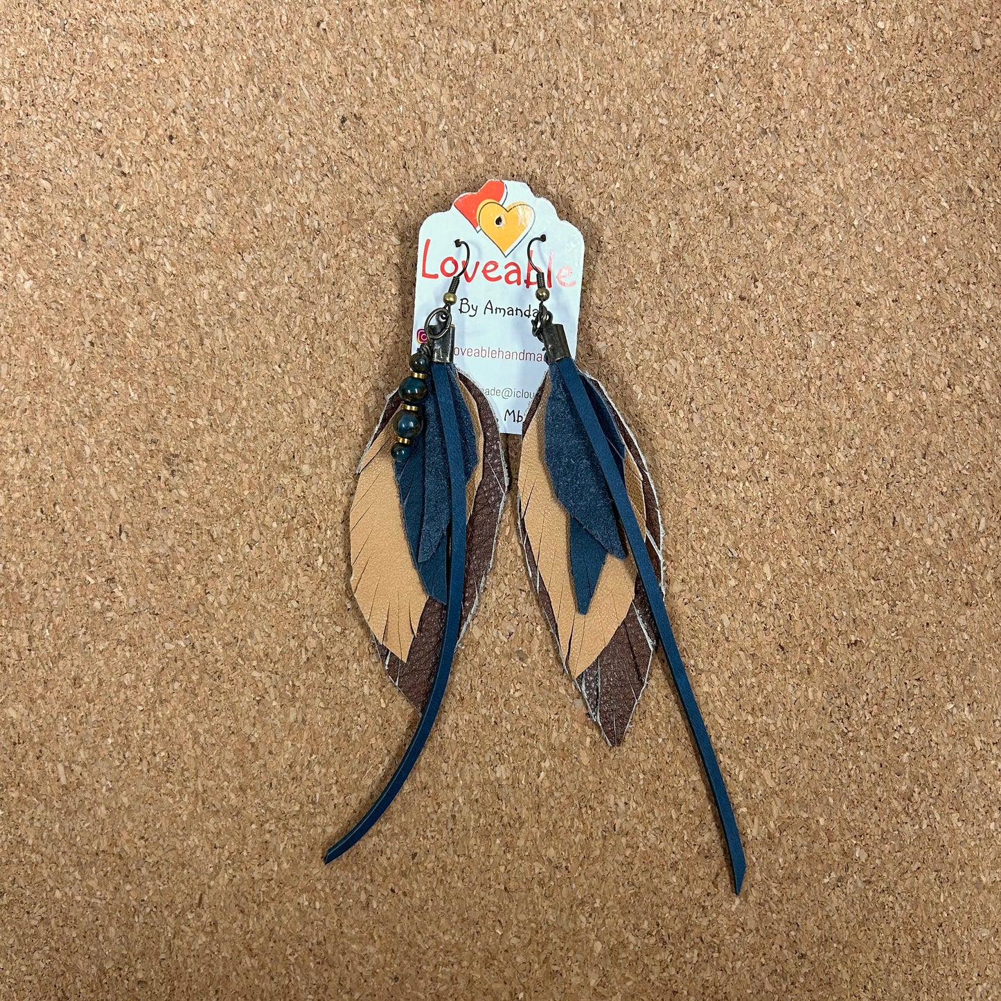 Impression Jasper Leather Earrings