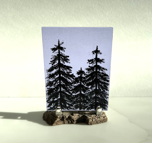 Fused Glass Suncatcher - Trees - by Heather Dawson