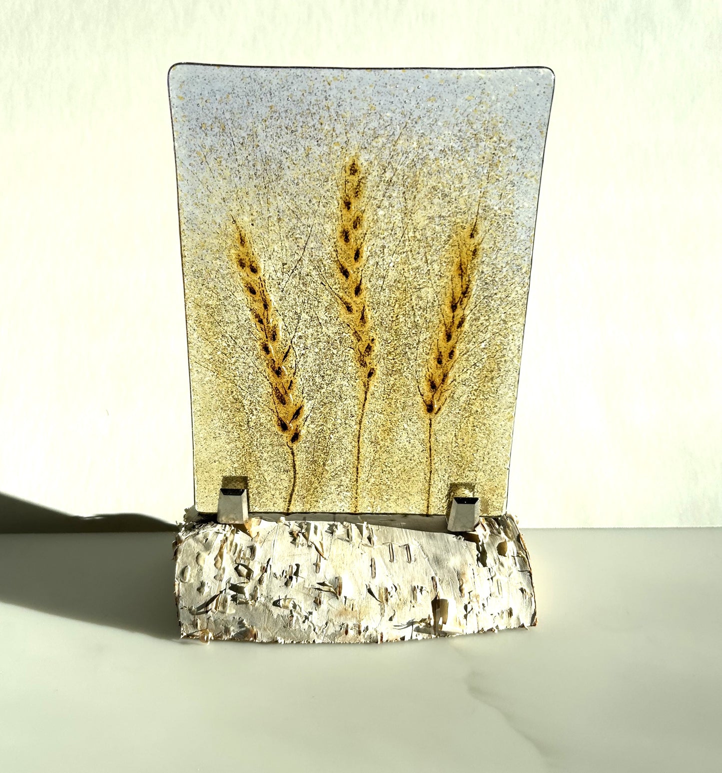 Fused Glass Suncatcher - Wheat - by Heather Dawson