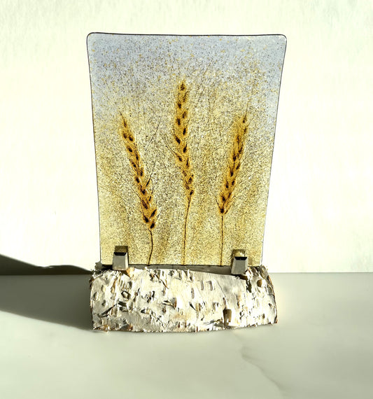 Fused Glass Suncatcher - Wheat - by Heather Dawson