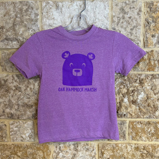 Ohm Bear Leaf Ears Purple T- Shirt