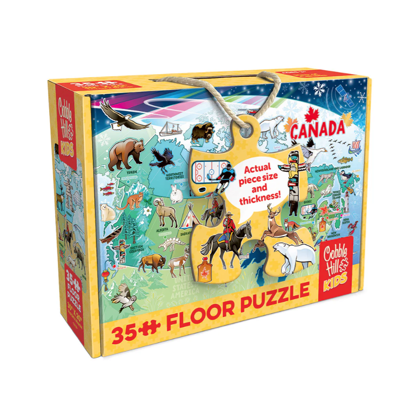 Map of Canada Rope Handle Floor Puzzle