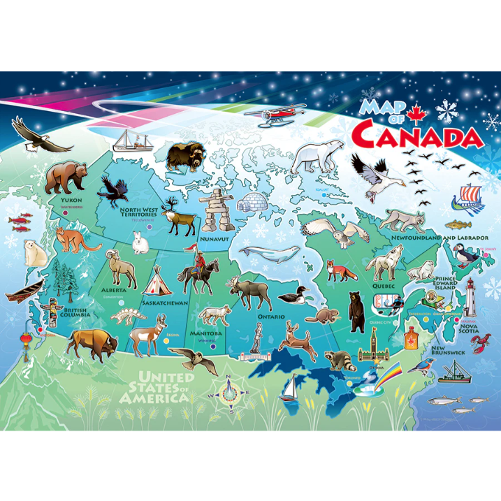 Cobble Hill Tray Puzzle - Canada Map