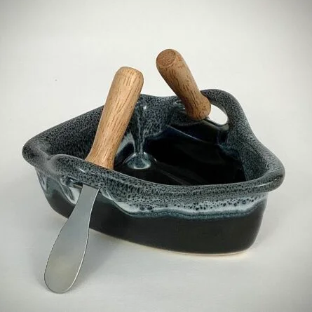Boat  Dip Pot - Black Diamonds