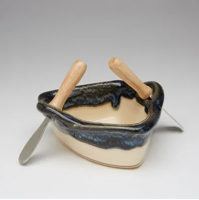 Boat Dip Pot - Granite