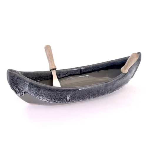 Canoe Dip Pot -River Rock