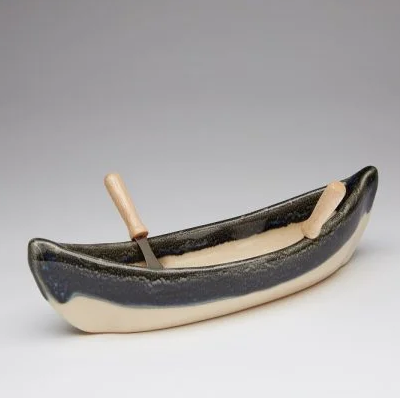 Canoe Dip Pot - Granite