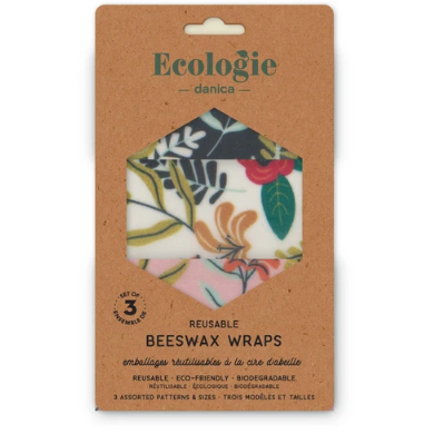 Floral Beeswax Wrap Set of 3