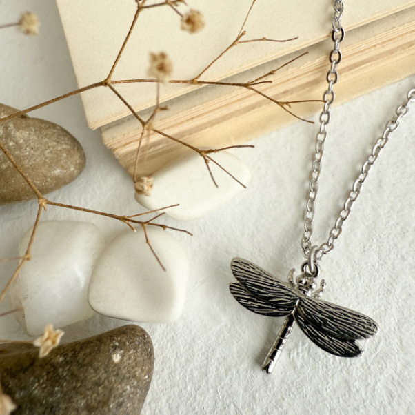 "Ethel" Dragonfly Charm Necklace