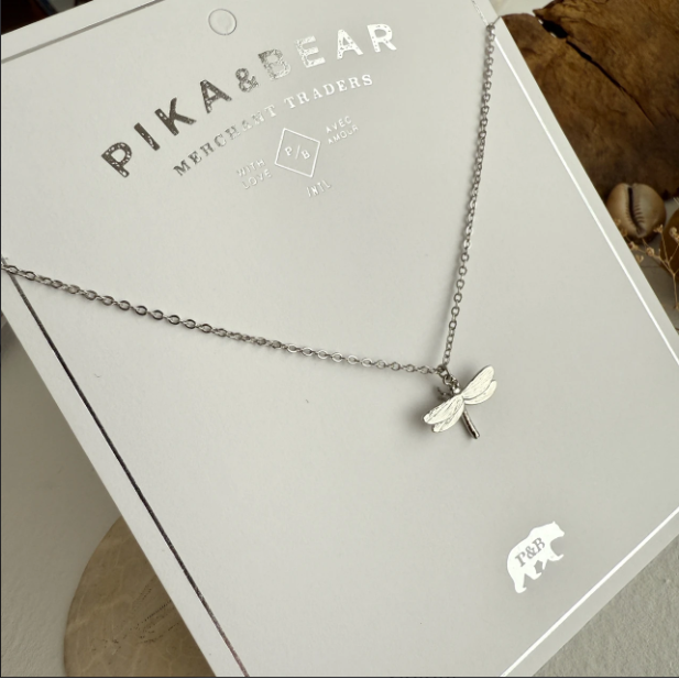 "Ethel" Dragonfly Charm Necklace