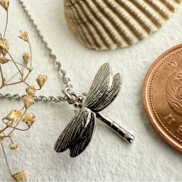 "Ethel" Dragonfly Charm Necklace