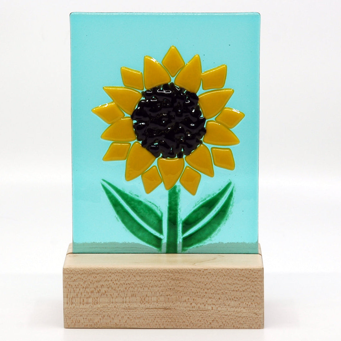 Fused Glass Suncatcher - Sunflower - by Heather Dawson
