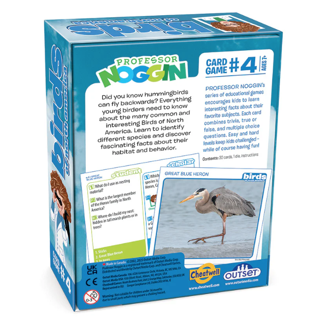 Professor Noggin Card Game - Birds of North America