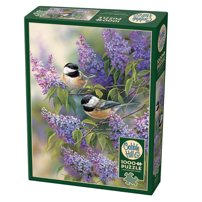 Cobble Hill 1000 pc. Puzzles - Chickadees and Lilacs