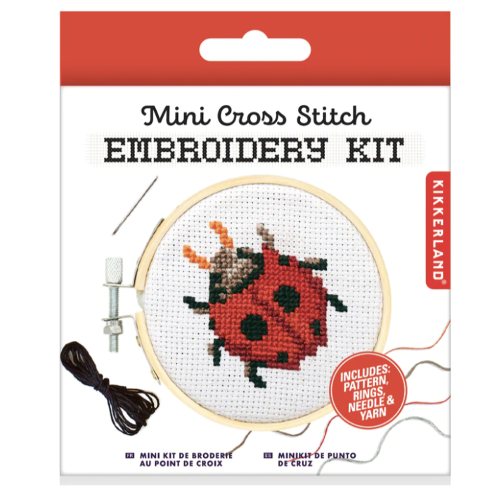 Mini Cross Stitch Embroidery Kit - Ladybug