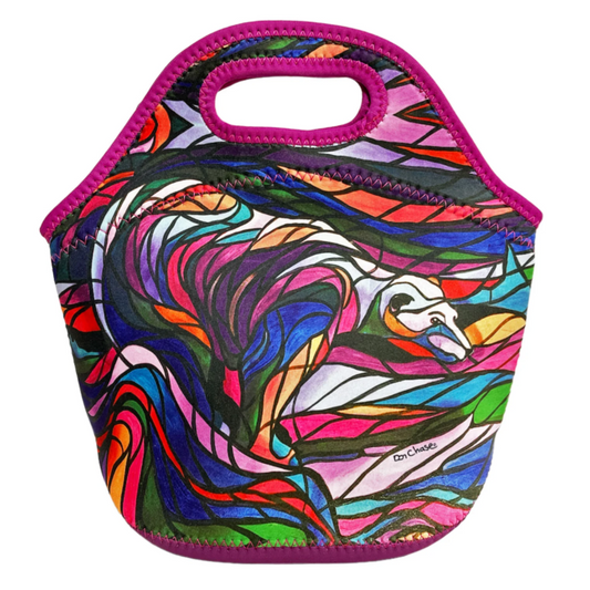 Indigenous Art Insulated Lunch Bag - Salmon Hunter