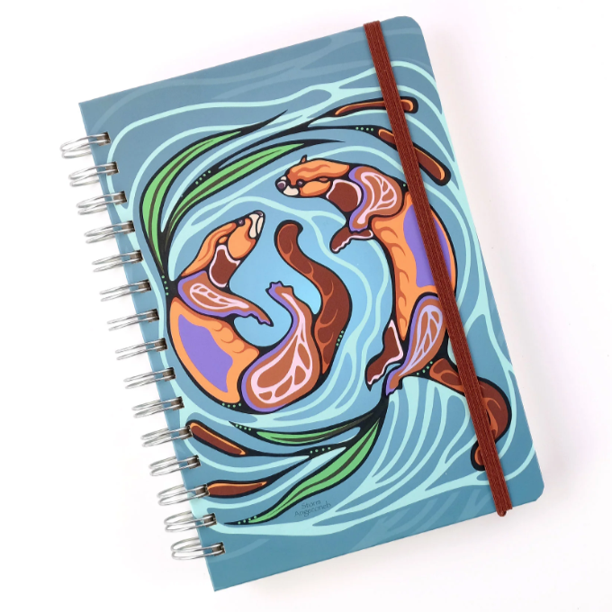Spiral Journal "Otters Play" by Storm Angeconeb