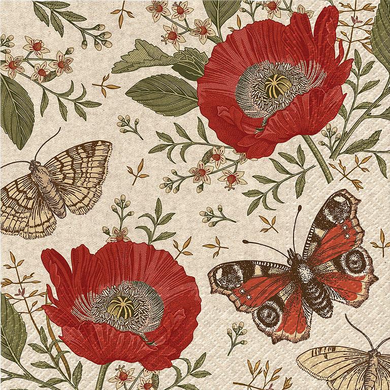 Large We Care Passing Butterflies Napkins