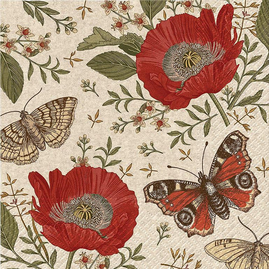 Large We Care Passing Butterflies Napkins