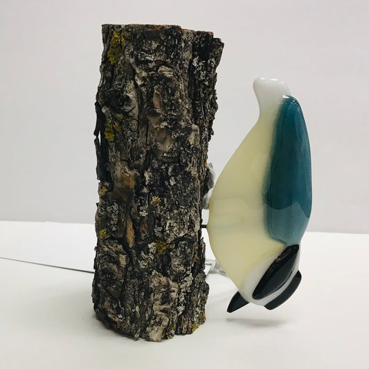 Fused Glass Nuthatch (R)