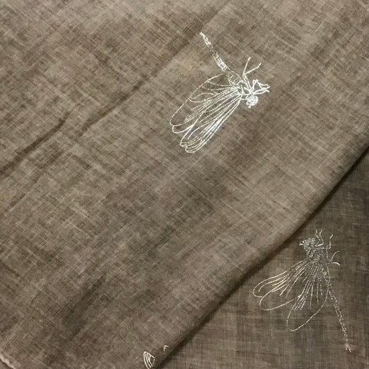 Beige Dragonfly Scarf