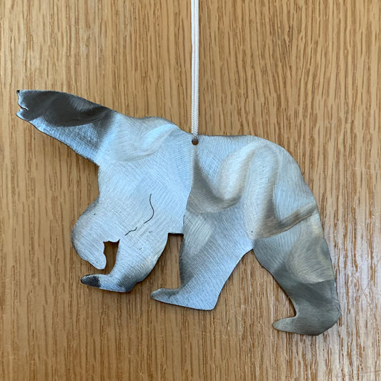 Polar Bear Metal Art Ornament
