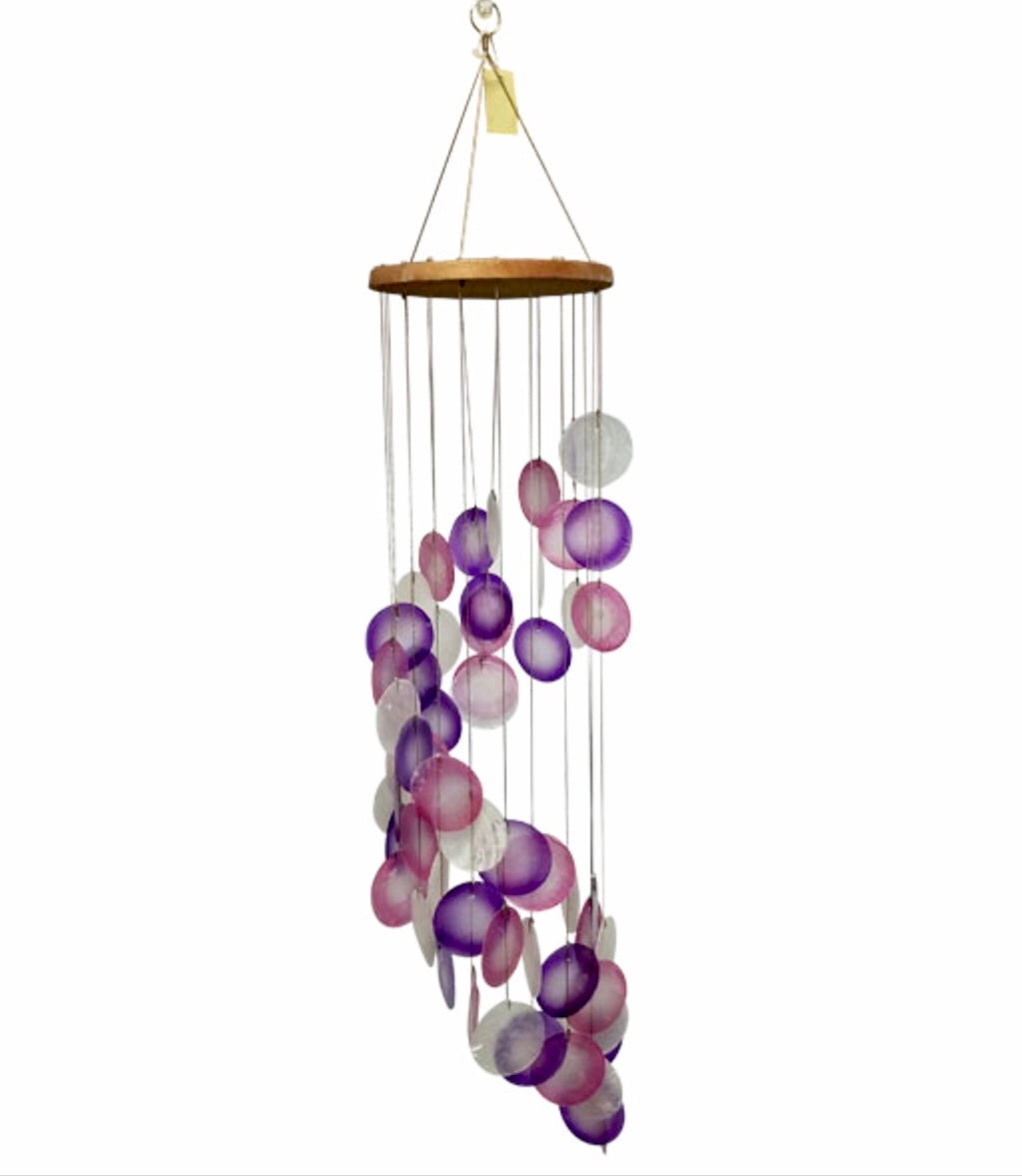 Spiral Shell Windchime - Pink