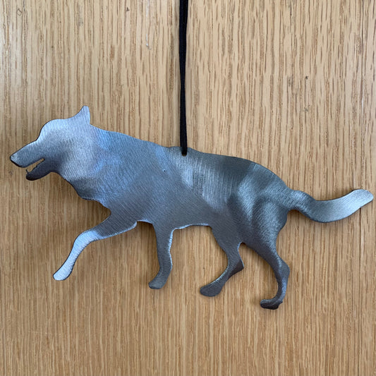 Wolf Metal Art Ornament