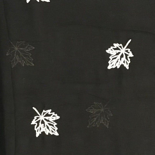 Black Embroidered Cotton Scarf