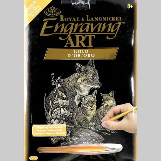 Engraving Art Kit - Fox & Cubs